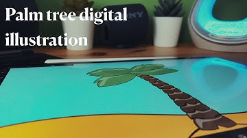 Palm Tree Digital Illustration | Affinity Designer iPad Pro