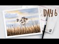 Watercolor LANDSCAPE step by step painting tutorial - easy for BEGINNERS