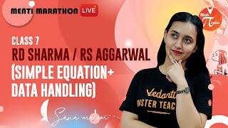 Simple Equation & Data Handling | Class 7 RD Sharma & RS Aggarwal | Sana Ma’am | Menti Marathon🏴‍☠️ screenshot 2