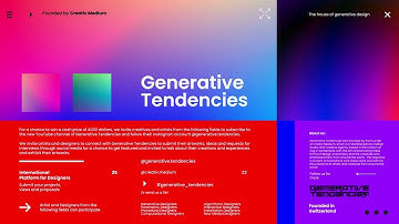 Generative Tendencies : Open call to Generative Designers, Parametric & Procedural Designers