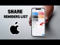 How to share a Reminders list on iPhone (2026)