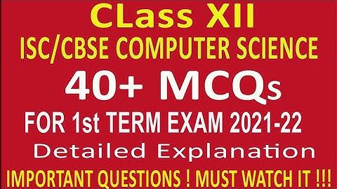 ISC|CBSE BOARD CLASS 12 MCQ BASED ON BOOLEAN ALGEBRA FOR SEM. 1 2021-22