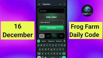 Frog Farm Daily Cipher Today 16 December| Frog Farm Daily Cipher| Frog Farm Cipher Code