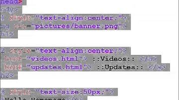 html tutorial 3 - Menu Bars