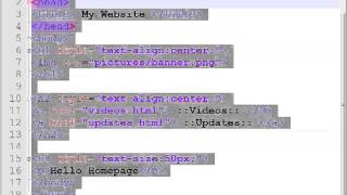 html tutorial 3 - Menu Bars