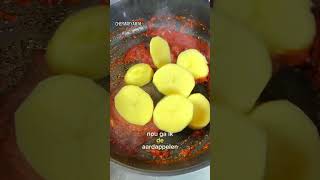 Borani Kachalo | Afghaanse aardappelen in tomatensaus met yoghurt topping youtubeshorts shorts yt