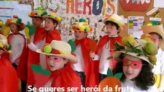 "Hino dos Heróis da Fruta 2017/2018" – Turma AGAR123, EB1 de Agarez – Vila Real