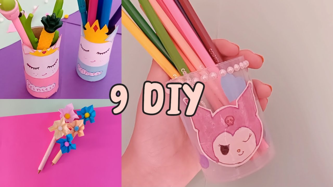 9 DIY SCHOOL SUPPLIES IDEAS AND HACKS-GET READY FOR SCHOOL - YouTube