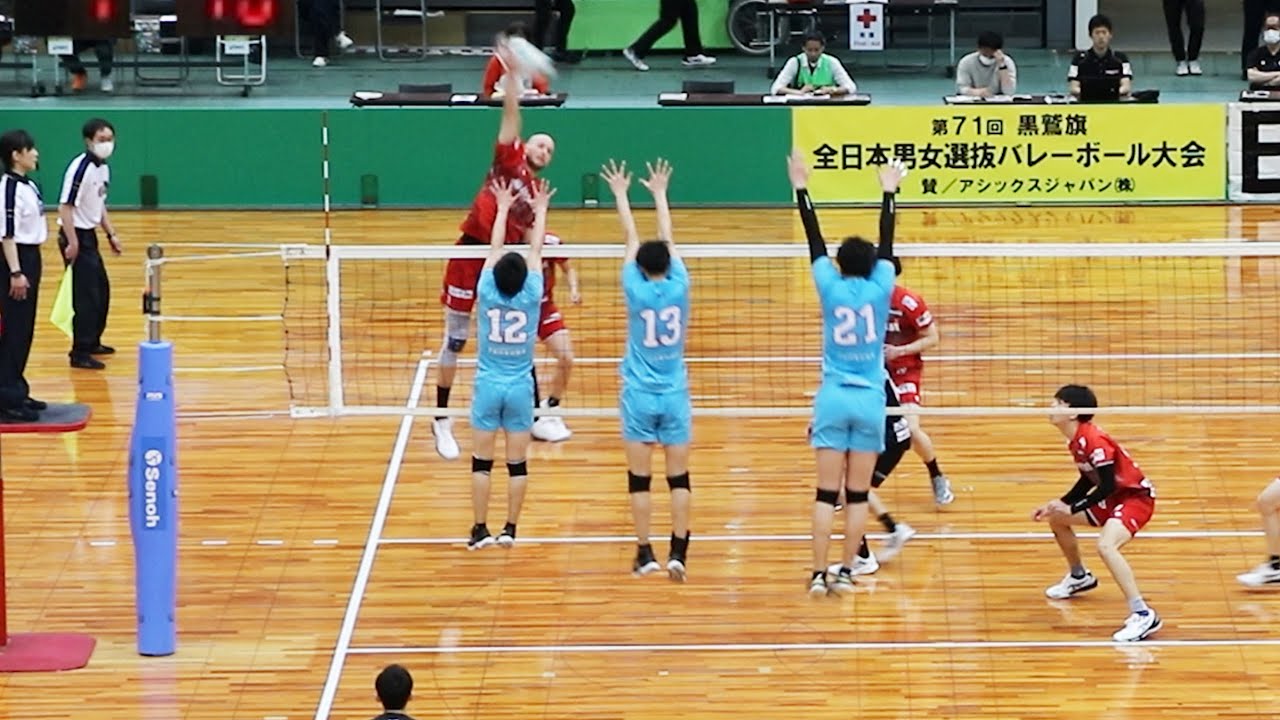 【黒鷲旗2023】筑波大 vs ウルフドッグス名古屋 第1セット　クレク、牧大晃、橋本岳人、中野倭　＜男子バレーボール＞