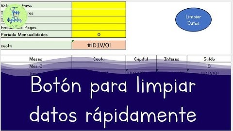 Botón para limpiar datos rápidamente