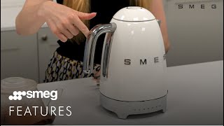 Smeg Variable Temperature Kettle 3D Logo, White