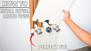 How To Install Drywall Around Pipes Perfectly! | Easy DIY For Beginners!