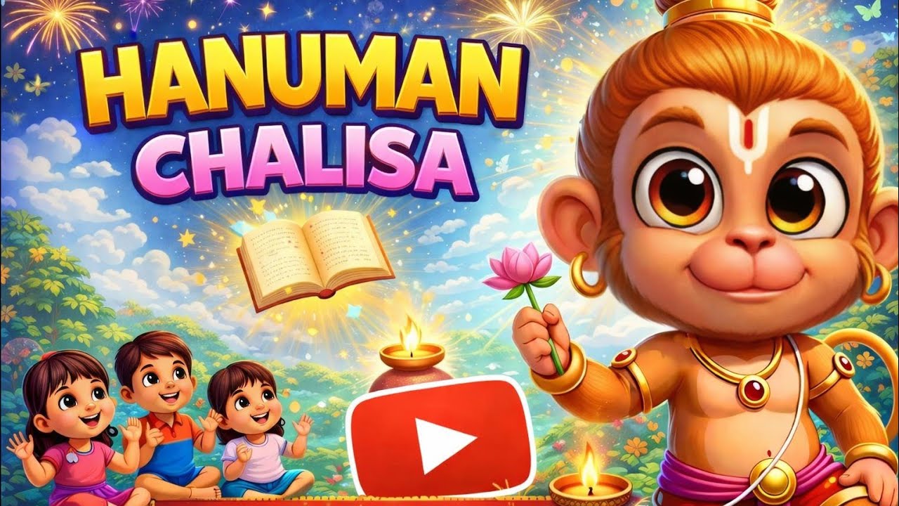 Hanuman Chalisa Cartoon for Kids | Bal Hanuman Bhajan | Kids Devotional Cartoon| हनुमान चालीसा 
