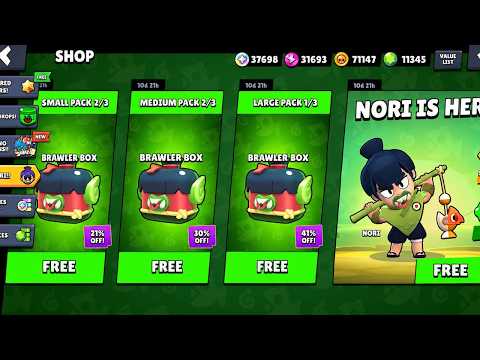 LEGENDARY NORI IS HERE!🔥 FREE GIFTS!😱 BRAWL STARS NEW UPDATE🔥