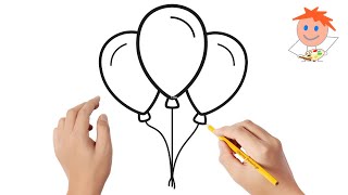 How to draw a balloon | Easy drawings