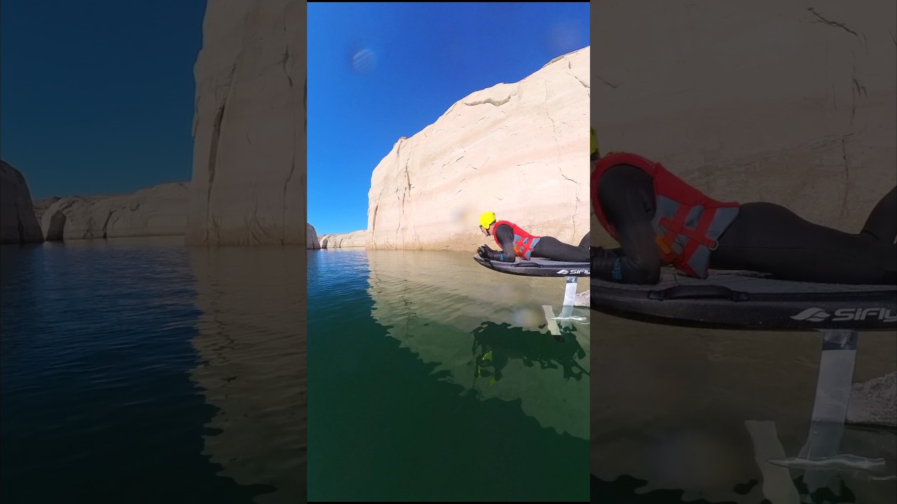 One of the Most Thrilling Ways to Ride an eFoil 🦸‍♂️@SiFly eFoils @hydahelmets @insta360 official