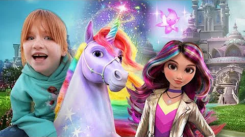 ADLEY visits UNiCORN ACADEMY!!  a Magic School for Learning to Ride Unicorns.. Adley's fun First Day