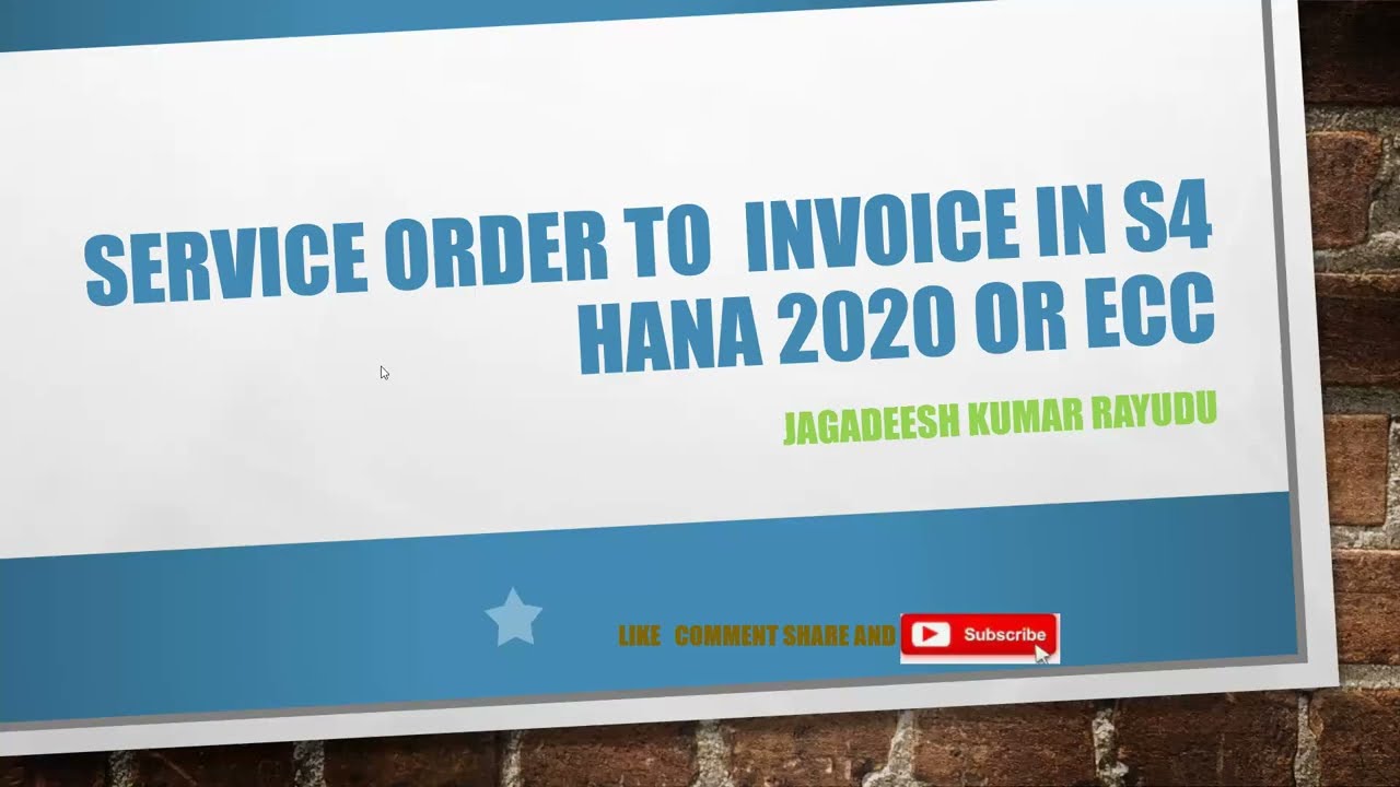 SERVICE ORDER TRANSACTIONAL PART2 IN S4 HANA2020