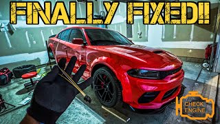 FIXING MY DESTROYED WIDEBODY SCAT PACK ACTIVE EXHAUST! NO MORE CHECK ENGINE LIGHT!