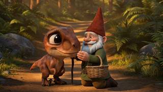 Baby T-Rex Meets A Forest Gnome 🍄 (Heartwarming Dinosaur Story) | Dinosaur Animated Short Film