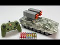 Unboxing RC Military Missile Tank, RC City Fire Truck, Electric Tumbling Toys, Electric School Bus