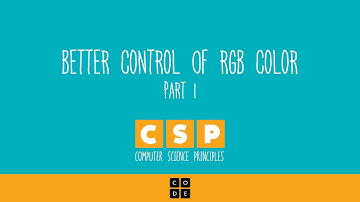 CS Principles: Intro to the Color Pixelation Widget - Part 1