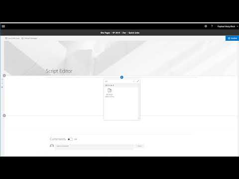 SharePoint Modern Script Editor