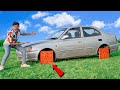 Will square tyre work in a car        crazy results