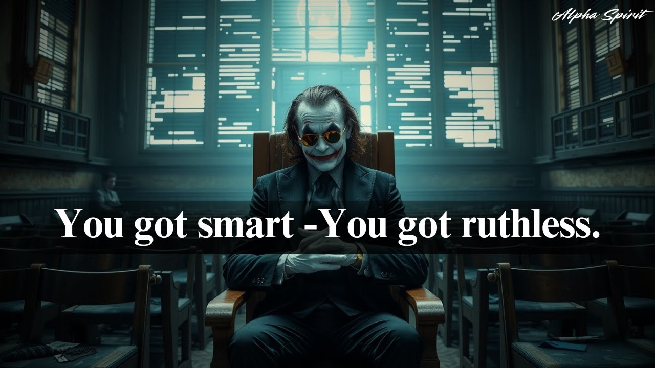 THE WORD GOING AROUND IS UR TOO SMART, TOO RUTHLESS — DON’T PUSH IT!! Joker Speech Dark Motivation