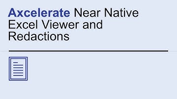 Axcelerate Near Native Excel Viewer and Redaction