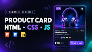 🔥 Build a Stunning Product Card UI with HTML CSS & JavaScript | Step-by-Step Guide