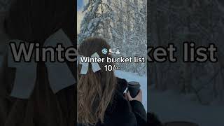 Winter bucket list ideas ⛄️🧚🏼🩵💫 winter activities | date ideas | Christmas holidays inspo|shorts