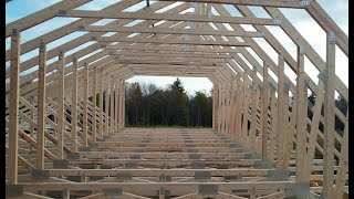 Off Grid Cabin in the Woods...Storage Trusses FINALLY