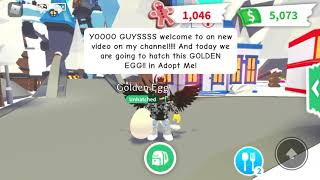 HATCHING MY FIRST GOLDEN EGG!(Adopt Me! ROBLOX)
