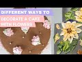 Different ways to decorate a cake with flowers