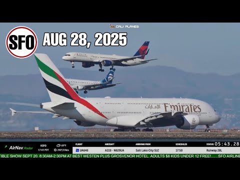 KSFO LIVE | AUGUST 28, 2025 | SAN FRANCISCO INT AIRPORT LIVE STREAM WEBCAM IRL