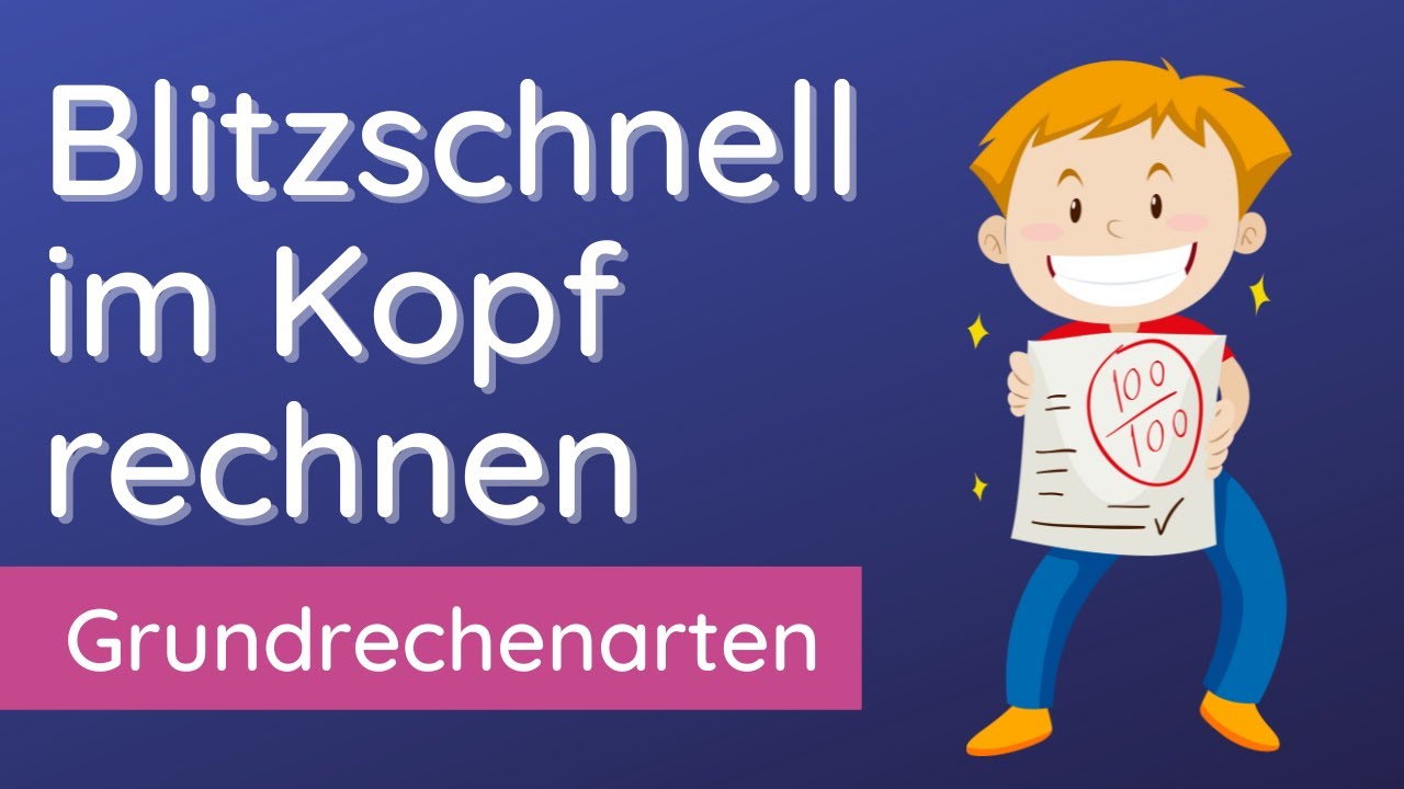Kopfrechnen trainieren 5 Übungen für jede Situation - YouTube