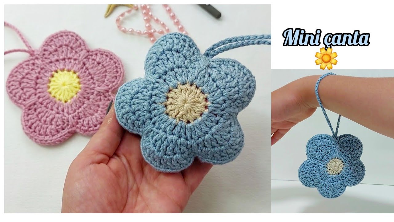 bu çantaya bayılacaksınız🌼 tığ işi papatya modeli kese çanta yapılışı #crochetbag