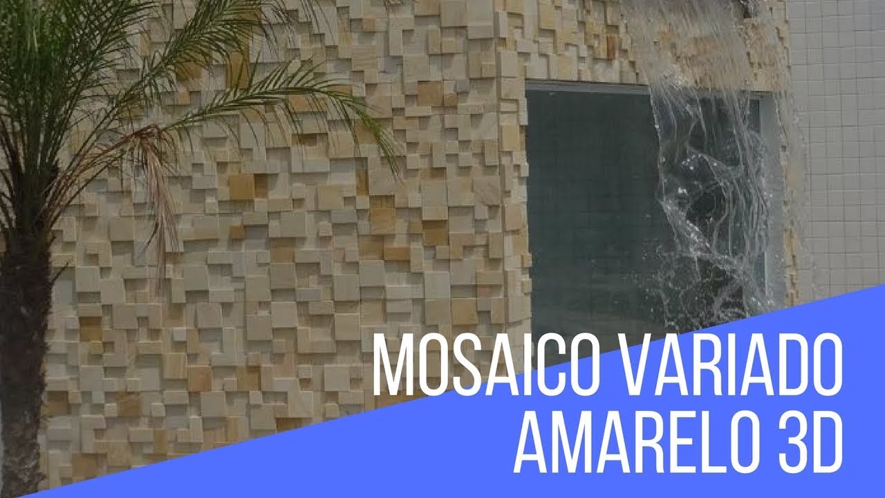 Revestimento Em Mosaico De Pedra São Tomé Amarela Variadão