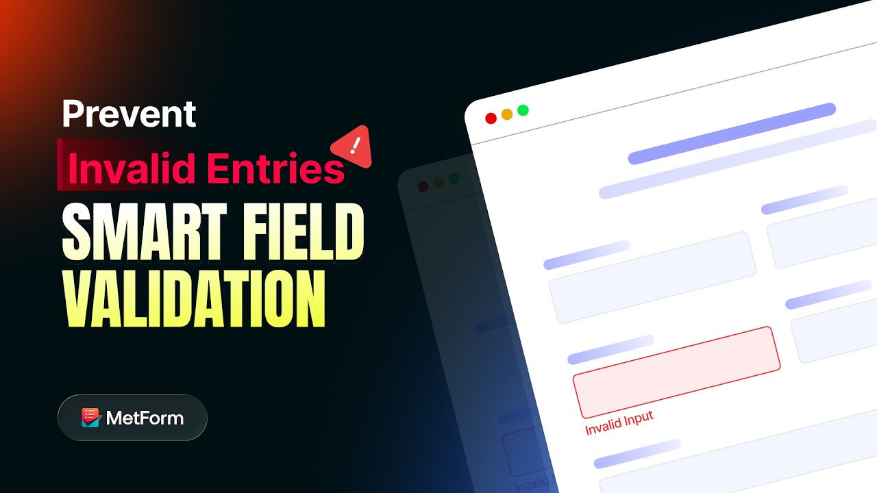 How to Use Field Validation in MetForm (Step-by-Step Guide) - YouTube