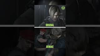 Leon And Krauser Knife Fight - Original Vs Remake - Resident Evil 4 #gaming #shorts #residentevil4