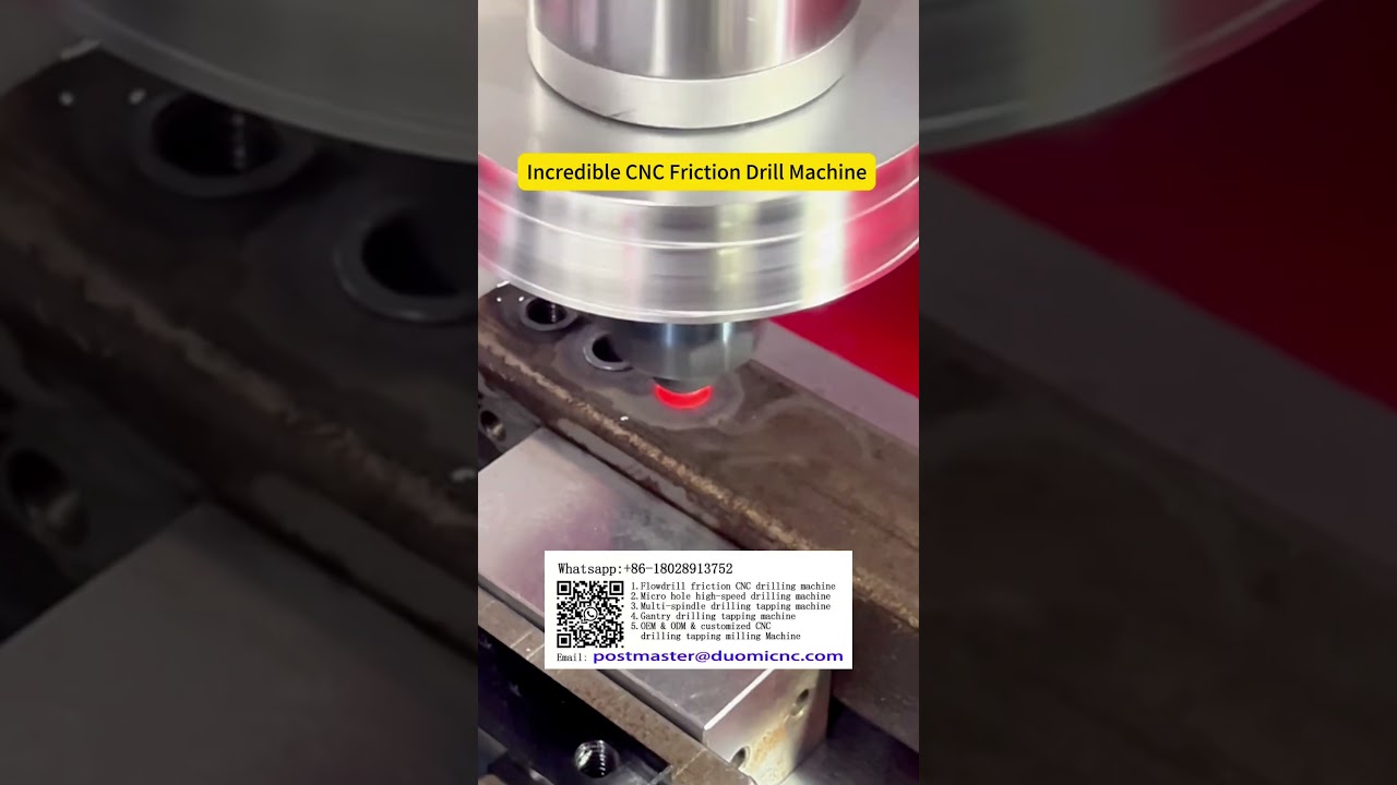Incredible CNC friction drill machine. 