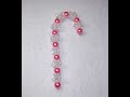 DIY~Sparkly Shabby Chic Candy Cane Made W/ Paddle Wheel Beads!
