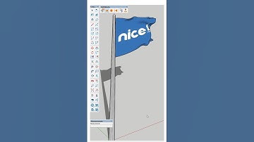 Creating a flag with sketchup using Bevel and cloth works plugins! #architecture #sketchup