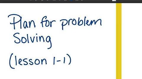 1-1 Plan for problem solving (Pre-Algebra)