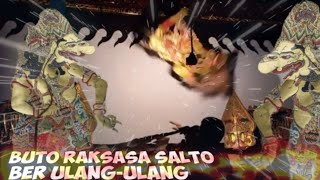 perang buto kembar tinggi 2 meter~gamelan jawa||wayang kulit