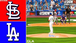Dodgers vs. Cardinals Simulation | 8/31/26 | MLB The Show 26 PS5 Gameplay