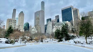 SNOW in NEW YORK CITY - Walking Winter Wonderland at Central Park ⁴ᴷ⁶⁰ 