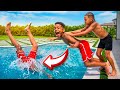 DJ GOT PUSHED IN THE SWIMMING POOL **BAD IDEA**