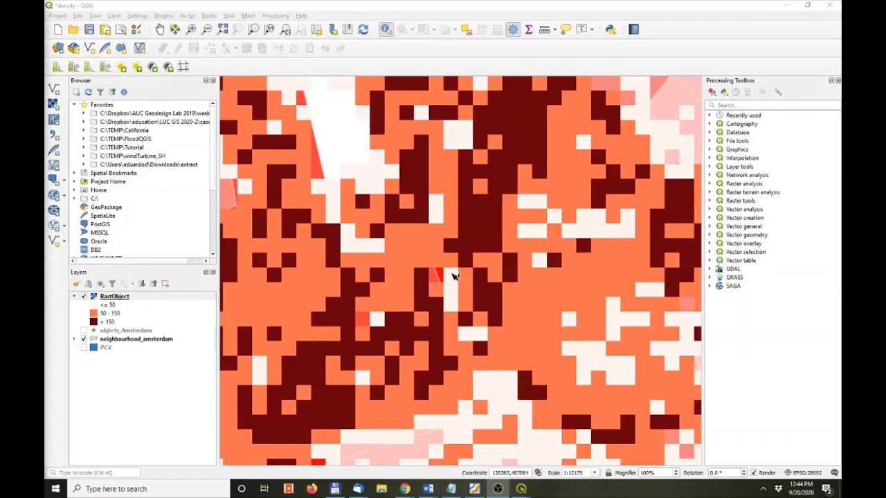 GIS tutorial Mapping the Amsterdam density - YouTube